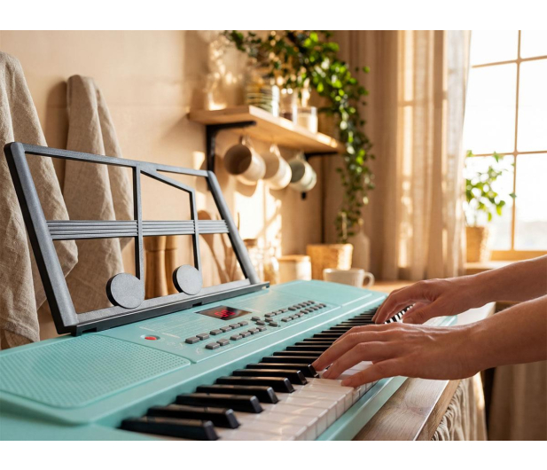 MusicMate Keyboard MM-04 KeyDeluxe Turkusowy - 1588174 - zdjęcie 7